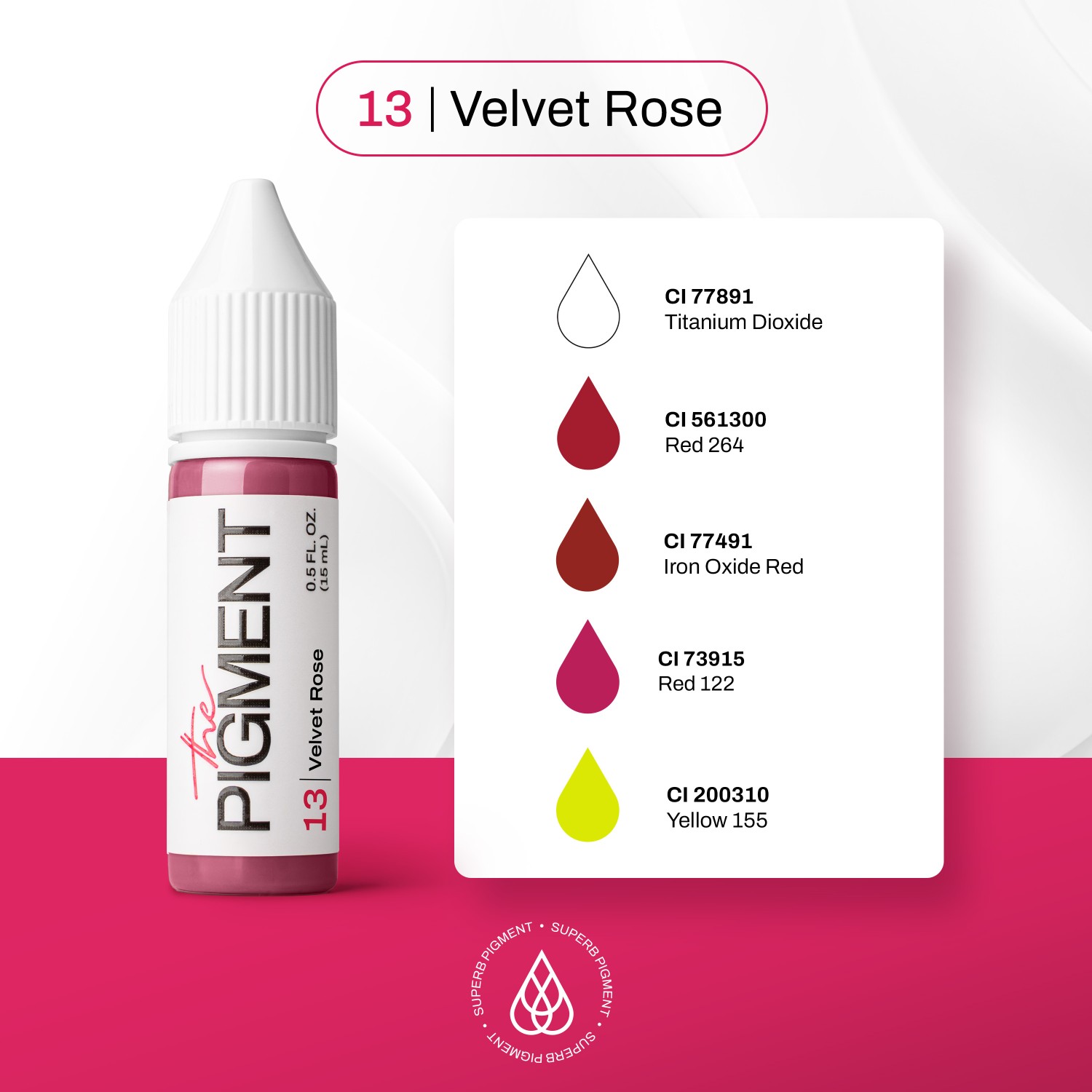 THE PIGMENT ტუჩის პიგმენტი Velvet Rose 15 მლ.